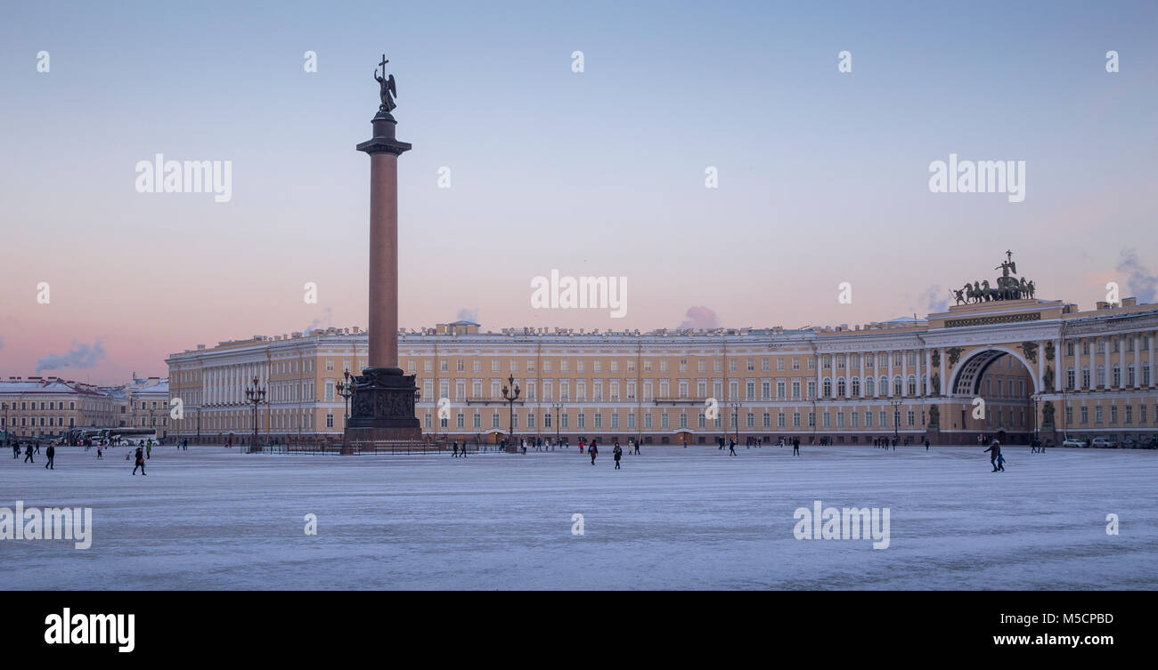Palace Square in Saint Petersburg, Russia Stock Photo