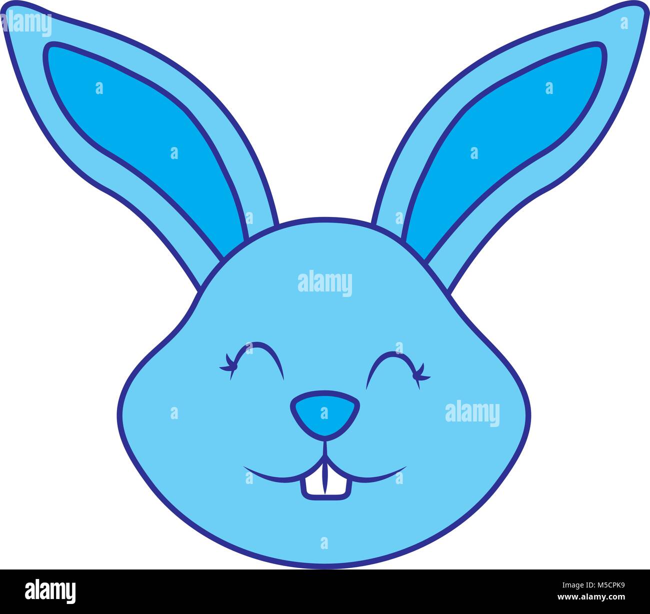 One Ear Rabbit Animation funny cute head rabbit ears animal cartoon Stock Vector Image & Art - Alamy