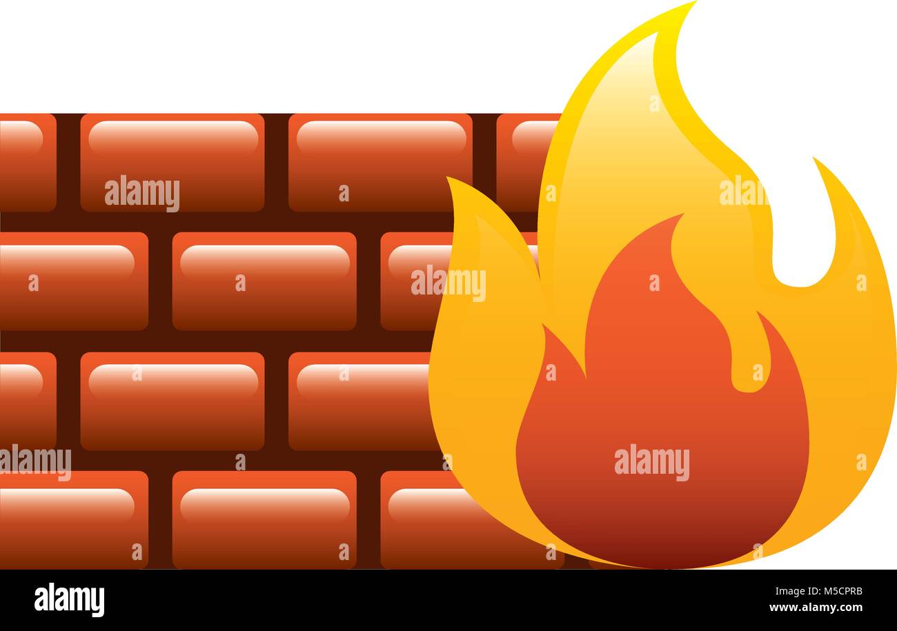 brick wall on fire flame burning Stock Vector Image & Art Alamy
