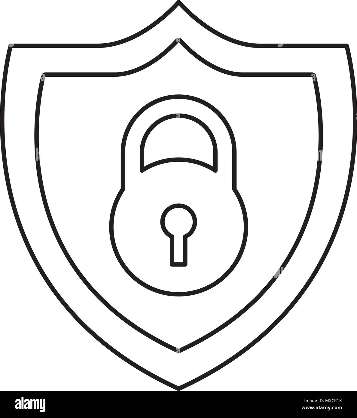 Image padlock shield symbol Stock Vector Images - Alamy