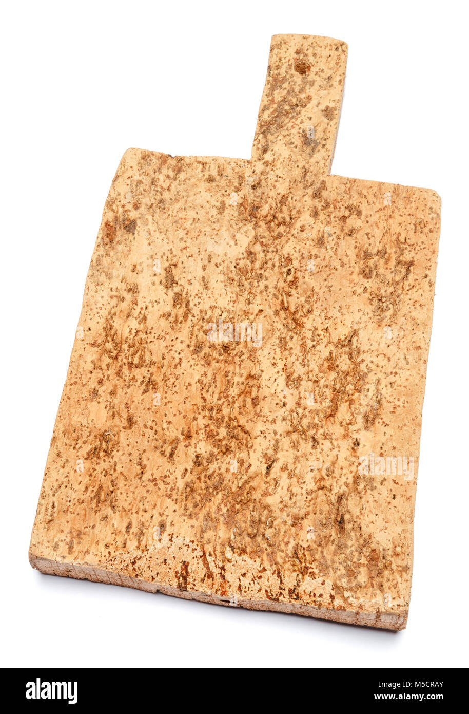 cork Cutting board isolated on white Stock Photo
