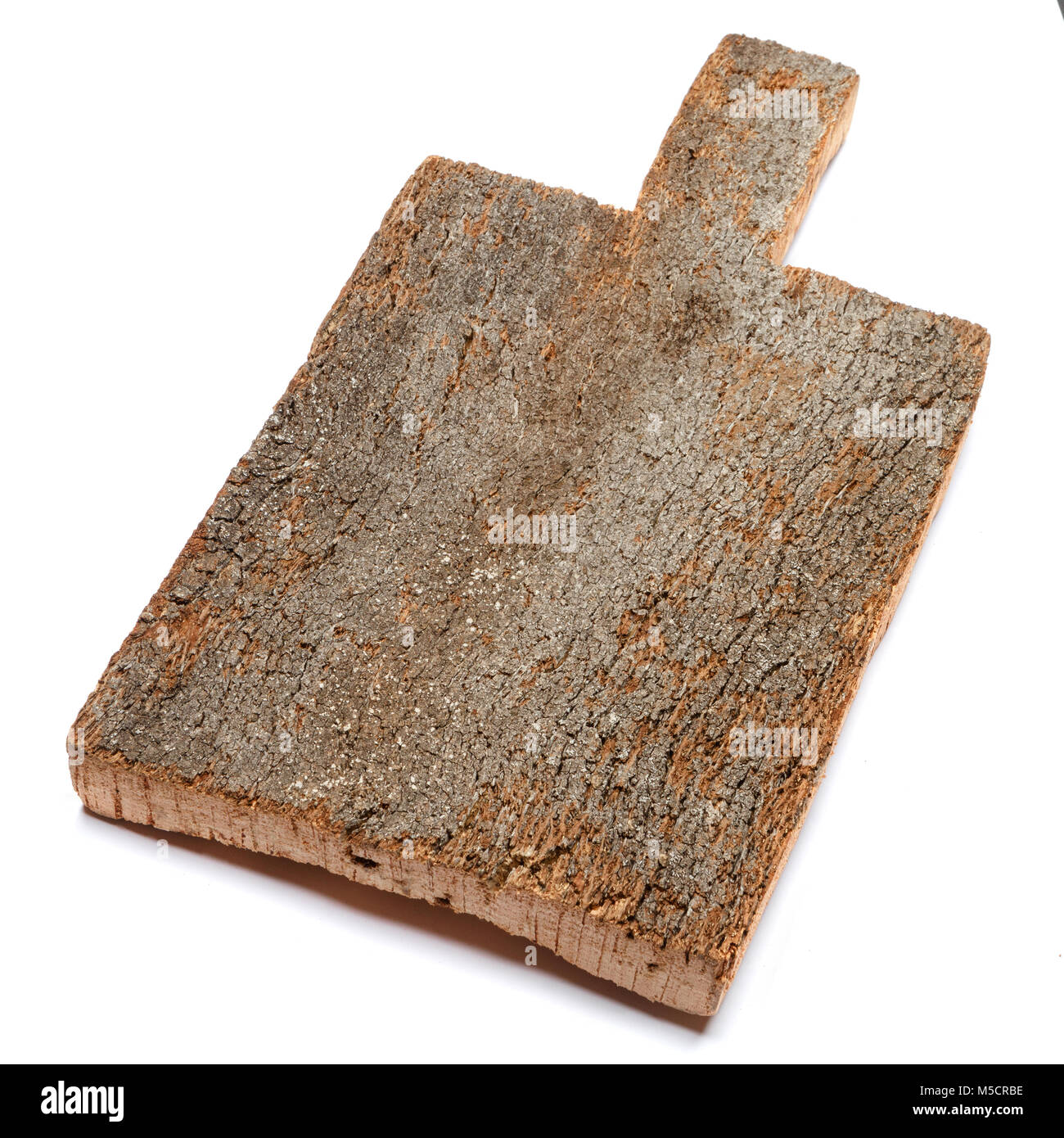 cork Cutting board isolated on white Stock Photo