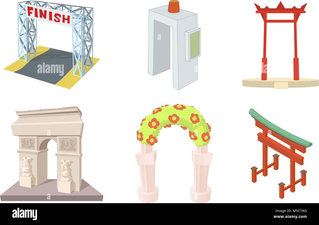 Arch icon set, cartoon style Stock Vector Image & Art - Alamy