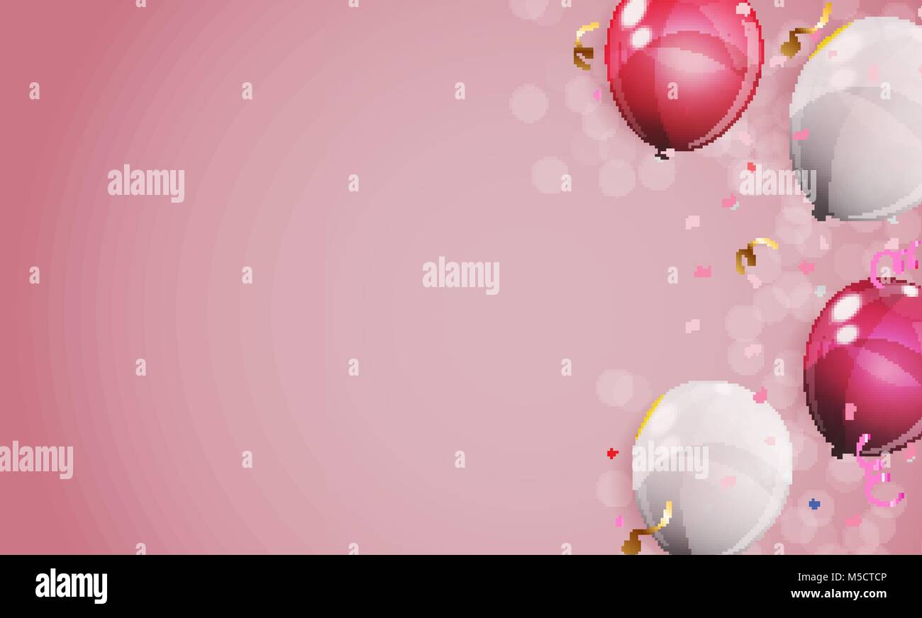 Color Glossy Balloons Background Vector Illustration Stock Vector Image ...