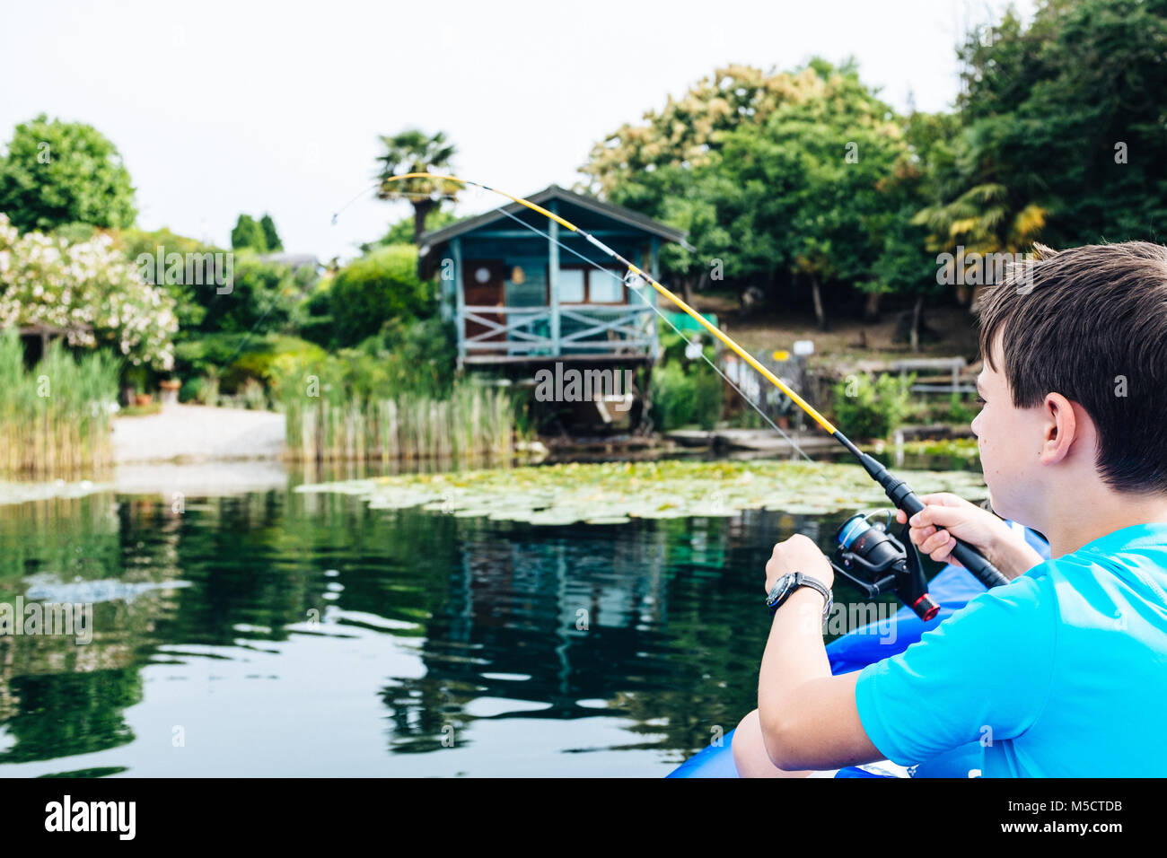 12 year old boy fishing hi-res stock photography and images - Alamy