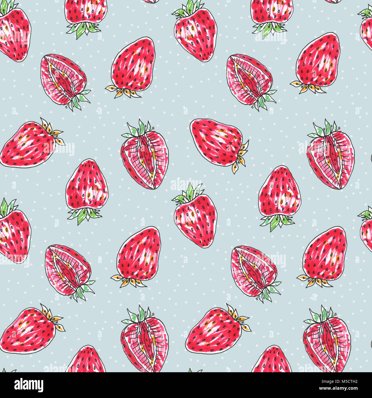 Strawberry seamless pattern. Tropical background Stock Photo - Alamy