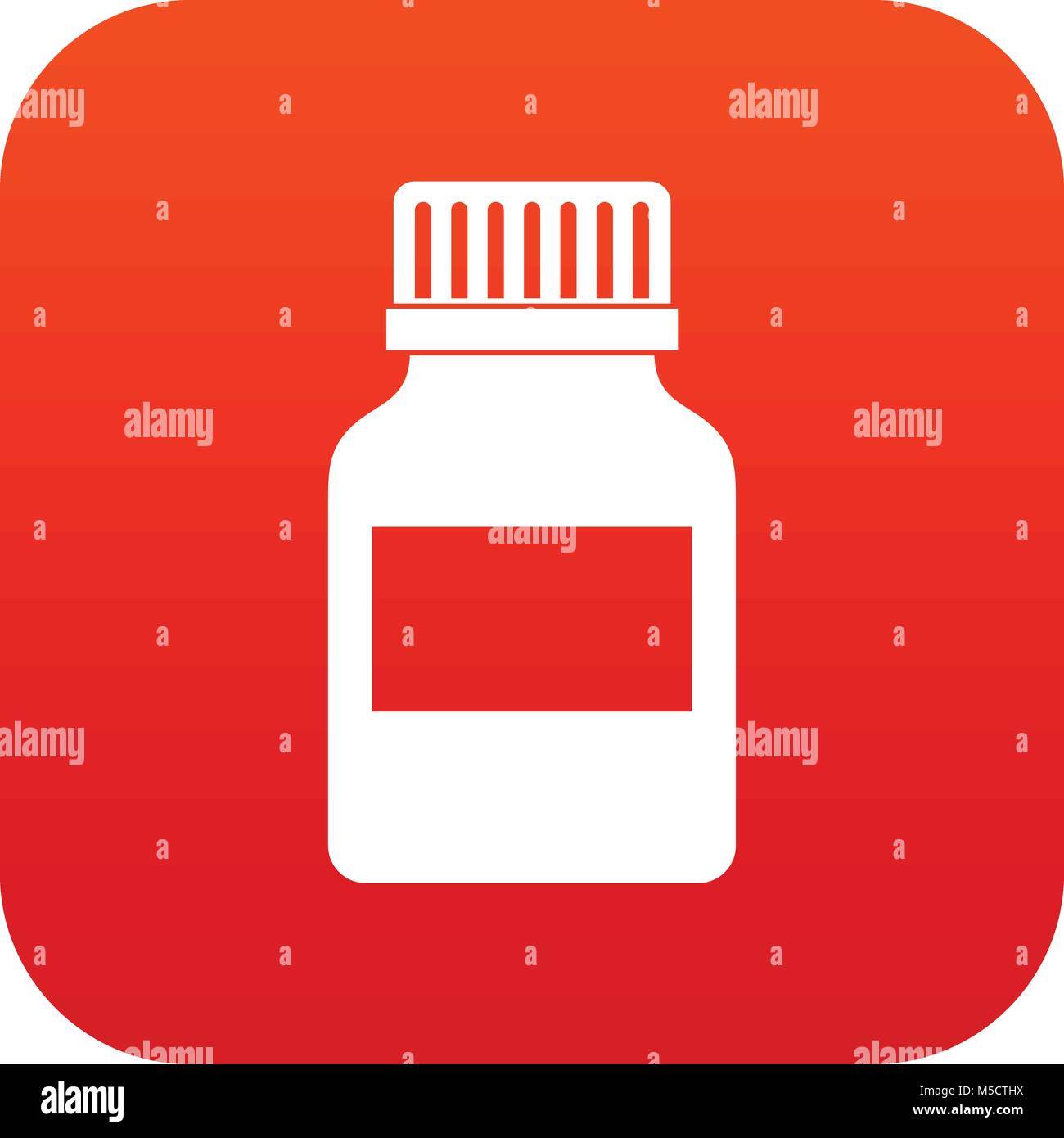Medicine bottle icon digital red Stock Vector Image & Art - Alamy
