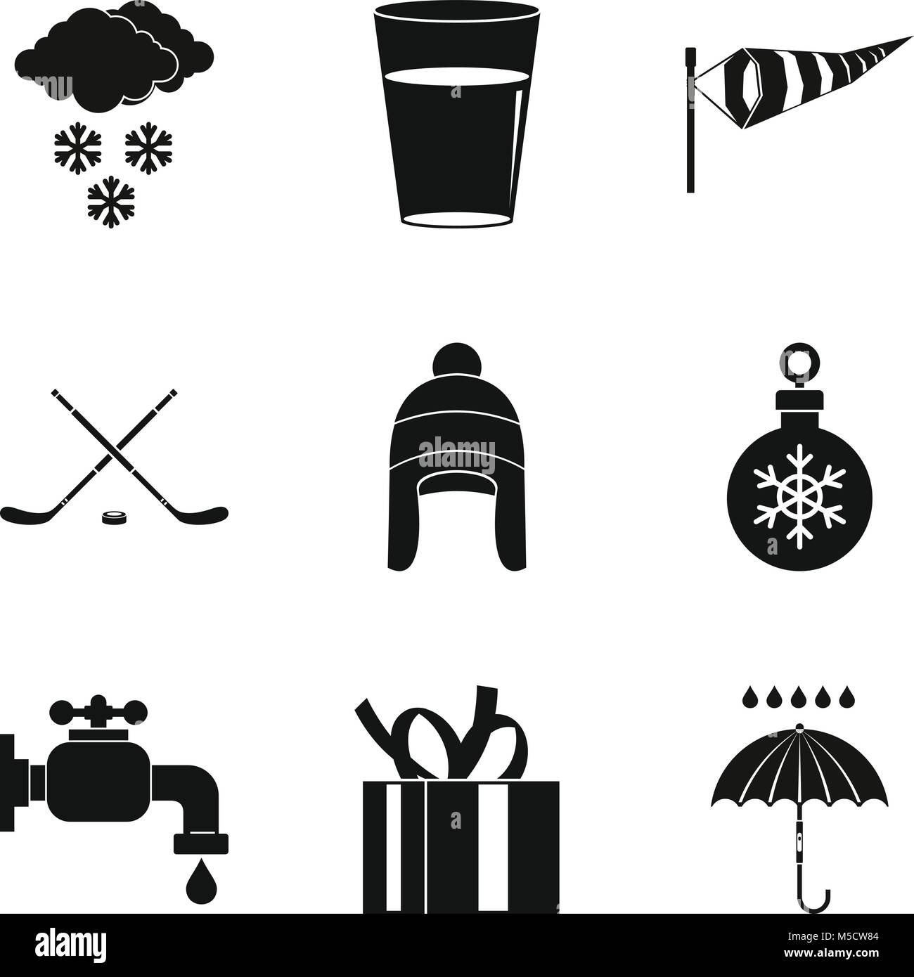 freezing-icons-set-simple-style-stock-vector-image-art-alamy