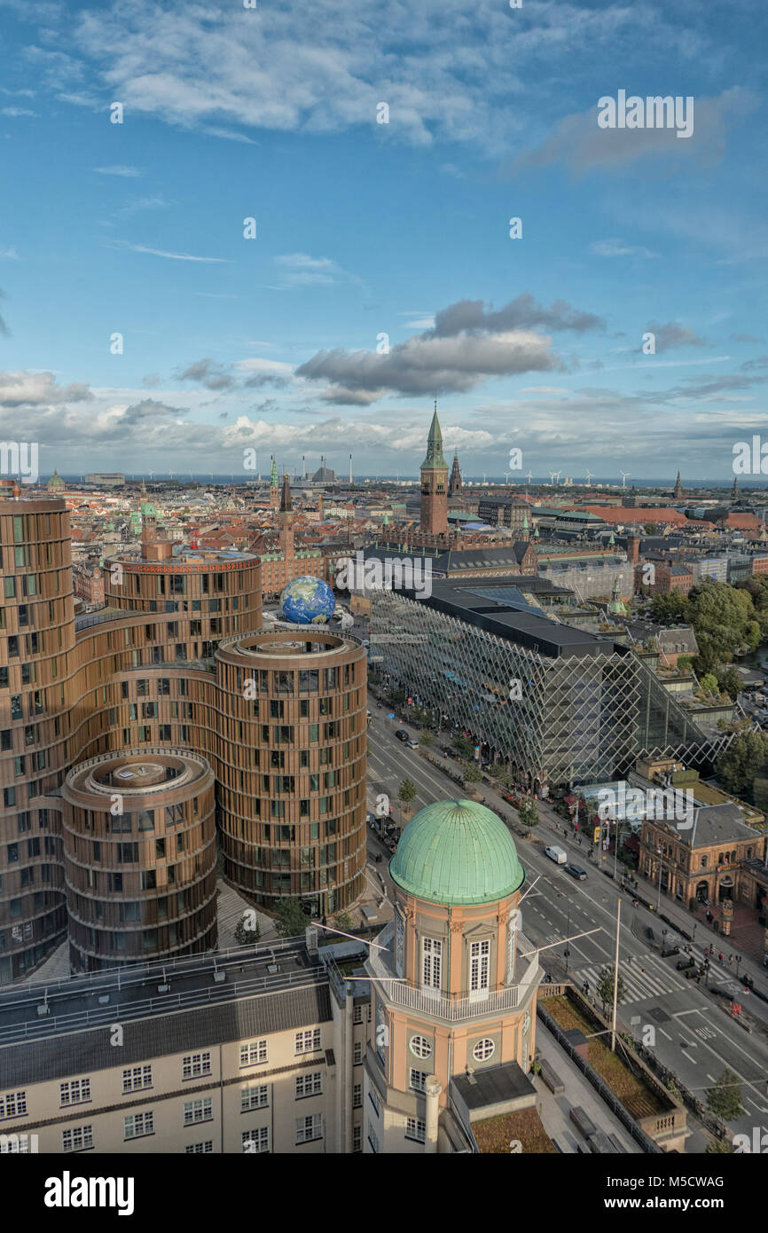High angle view on Copenhagen, capital of Denmark Stock Photo