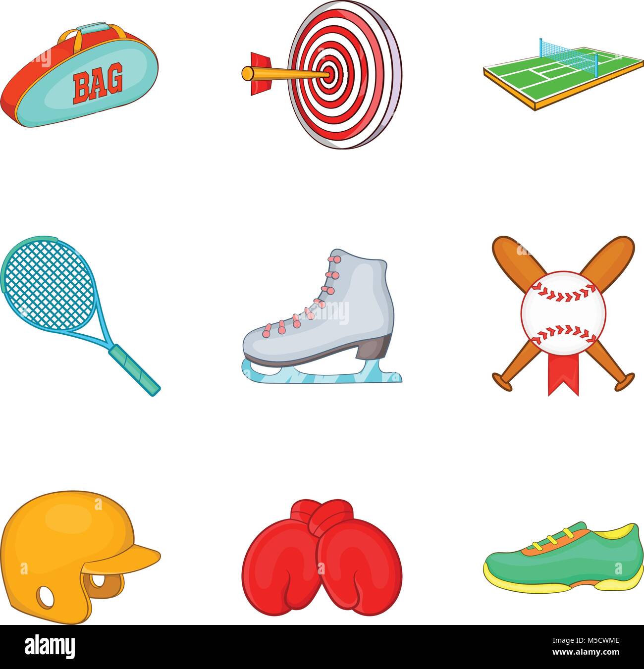 Exercise icons set, cartoon style Stock Vector Image & Art - Alamy