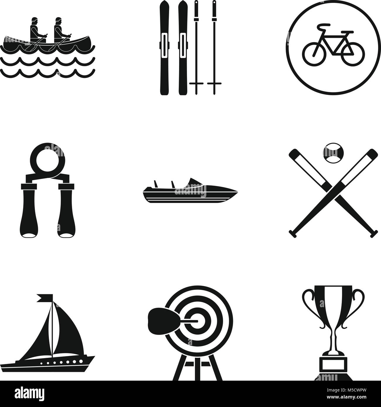Sport section icons set, simple style Stock Vector Image & Art - Alamy