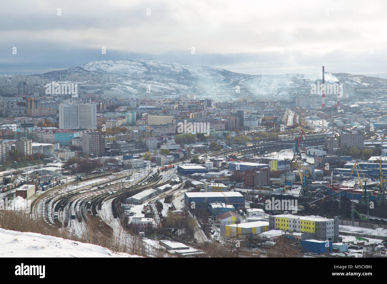 Murmansk, Russia - October 20th, 2017: Murmansk, View On A City With ...