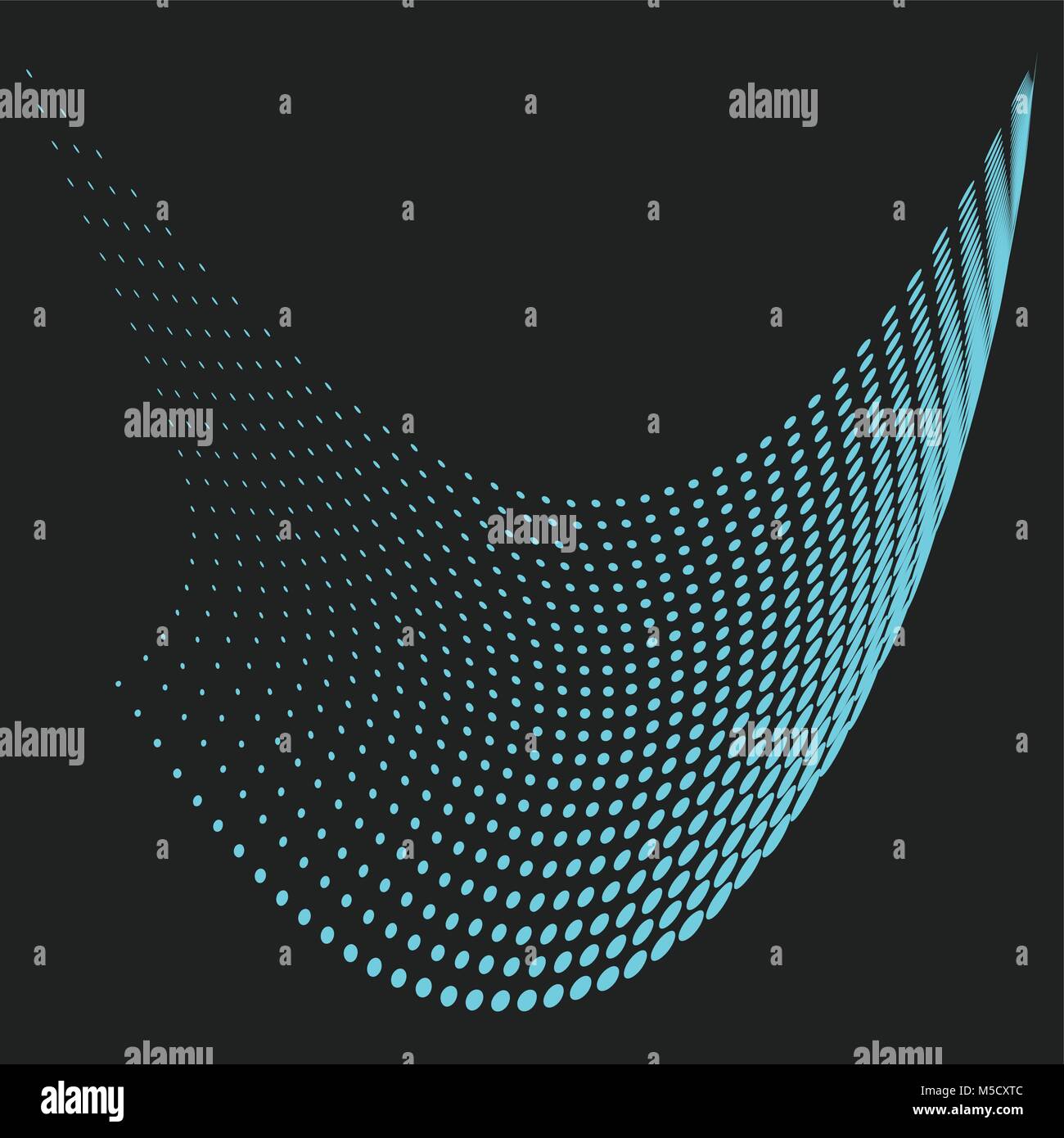 halftone blue wave Stock Vector Image & Art - Alamy