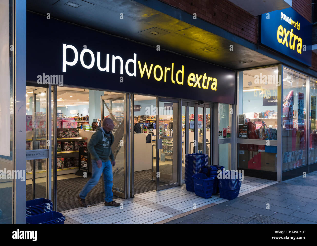 Pound World Extra retail store in England, UK. Poundworld shop UK. Stock Photo