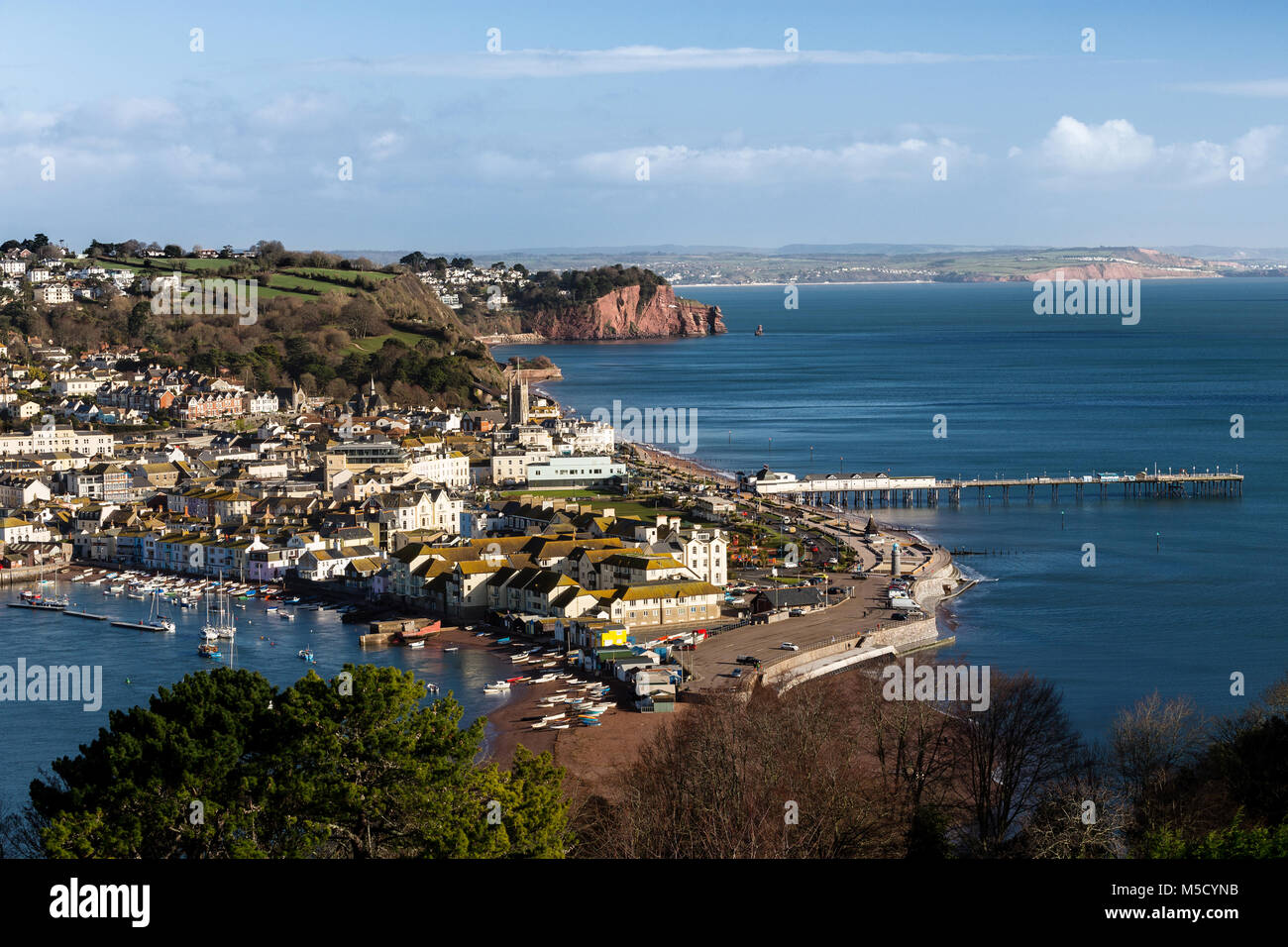 Teignmouth and its Grand Pier Stock Photo