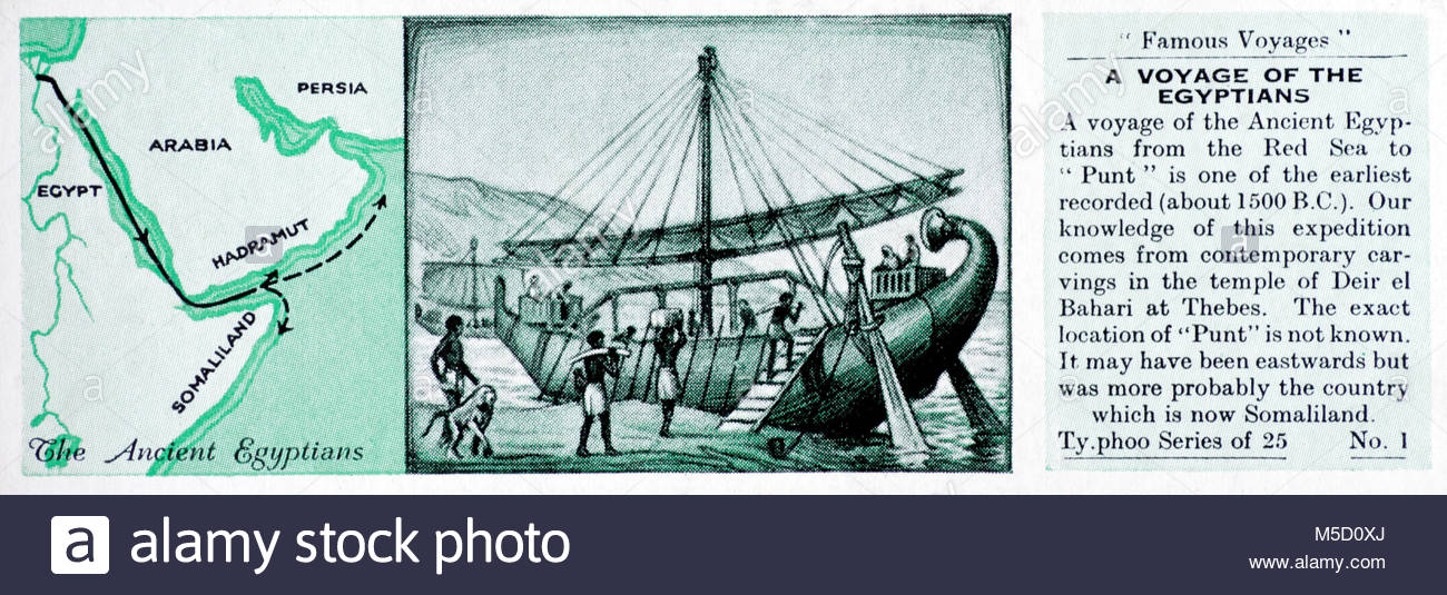 Famous Voyages - A Voyage of the Egyptians Stock Photo
