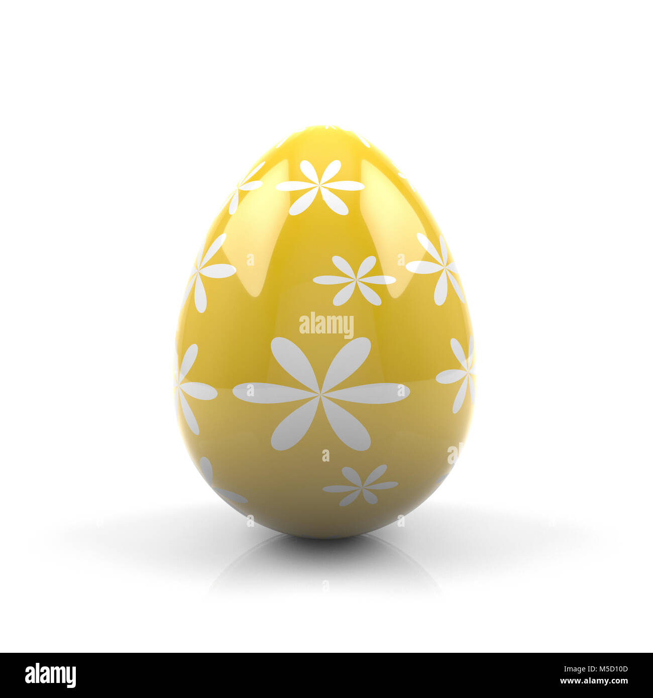 Colorful Easter egg isolated on white background - 3D rendering Stock Photo