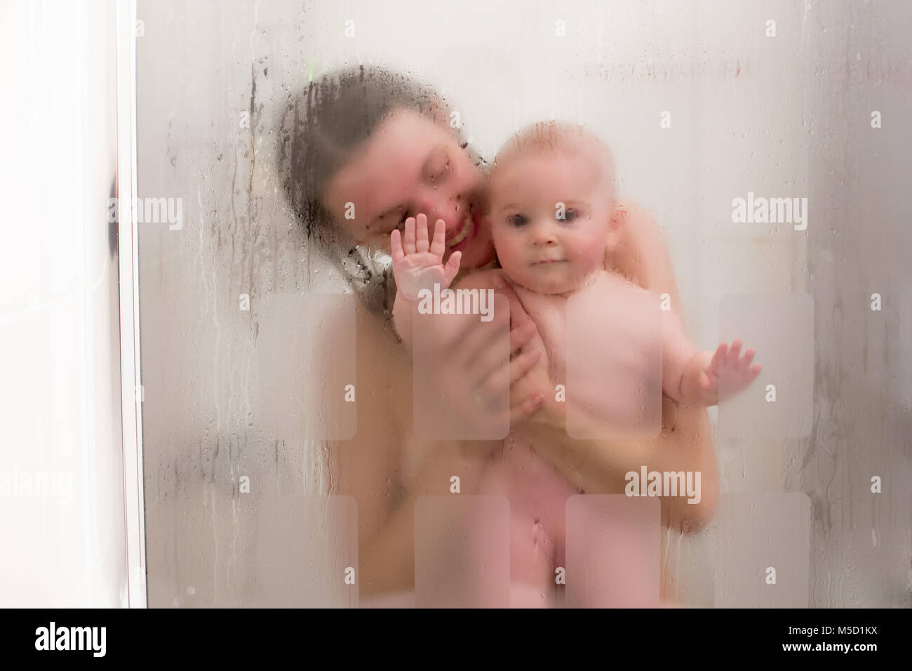 mother in the shower 