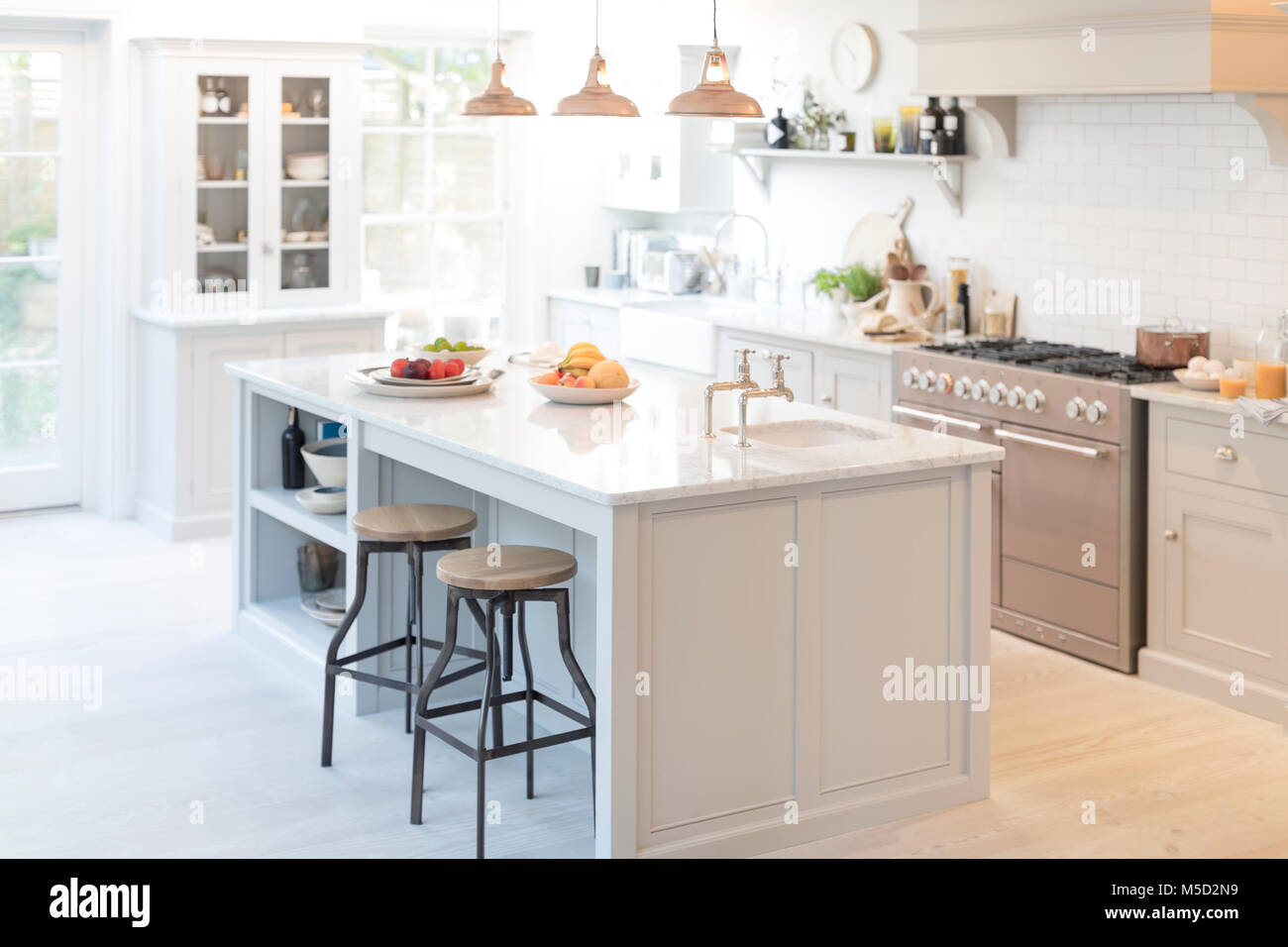 Luxury home showcase kitchen Stock Photo