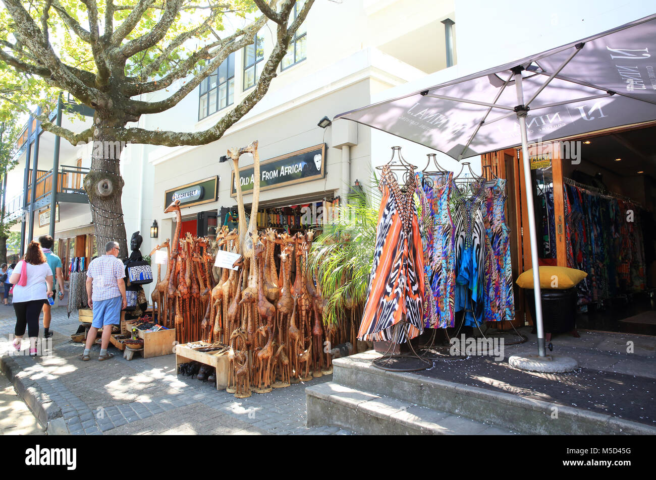 The cafes, boutiques and art galleries of the town of Stellenbosch in