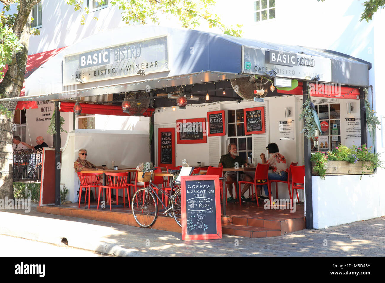 Cafe, bistro and wine bar in the town of Stellenbosch in South Africa's