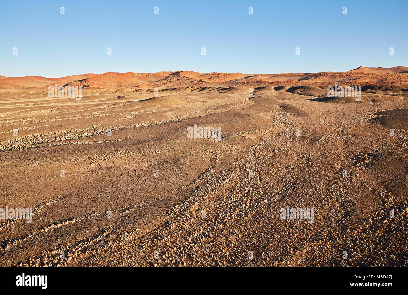 Aerial photo, view from hot air balloon, Tsaris mountains, Kulala Wilderness Reserve, Namib Desert, Hardap Region, Namibia Stock Photo