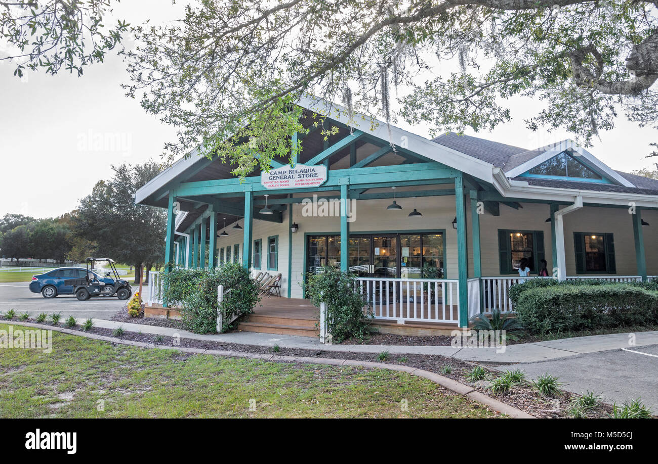 Camp Kulaqua is a 7th Day Adventist Church retreat area covering 600 acres, located just outside the town of High Springs in North Central Florida. Stock Photo