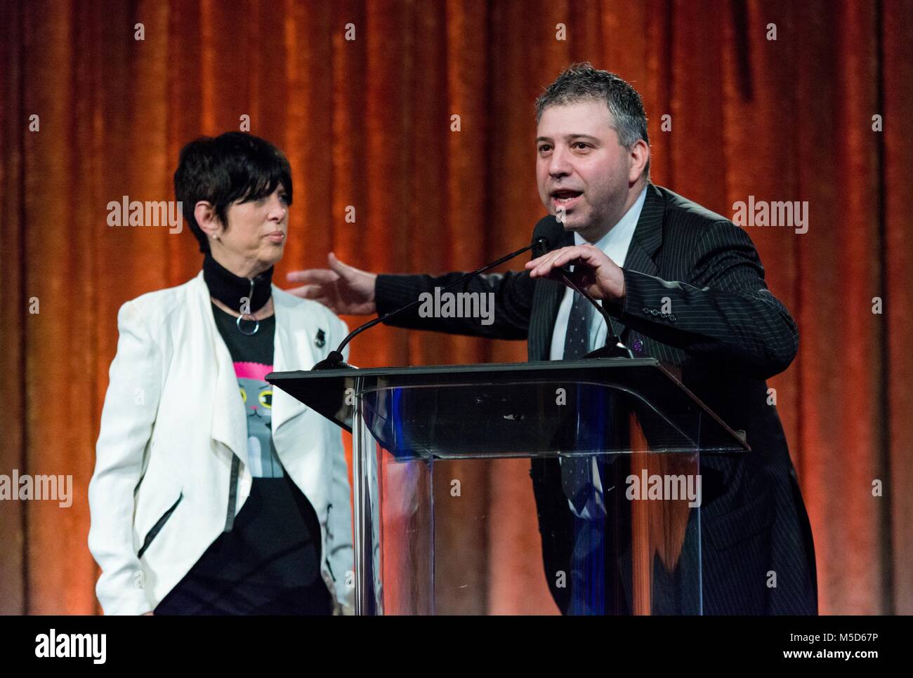 Diane Warren and Evgeny Afineevsky at the Humanitas awards 2018 Stock Photo