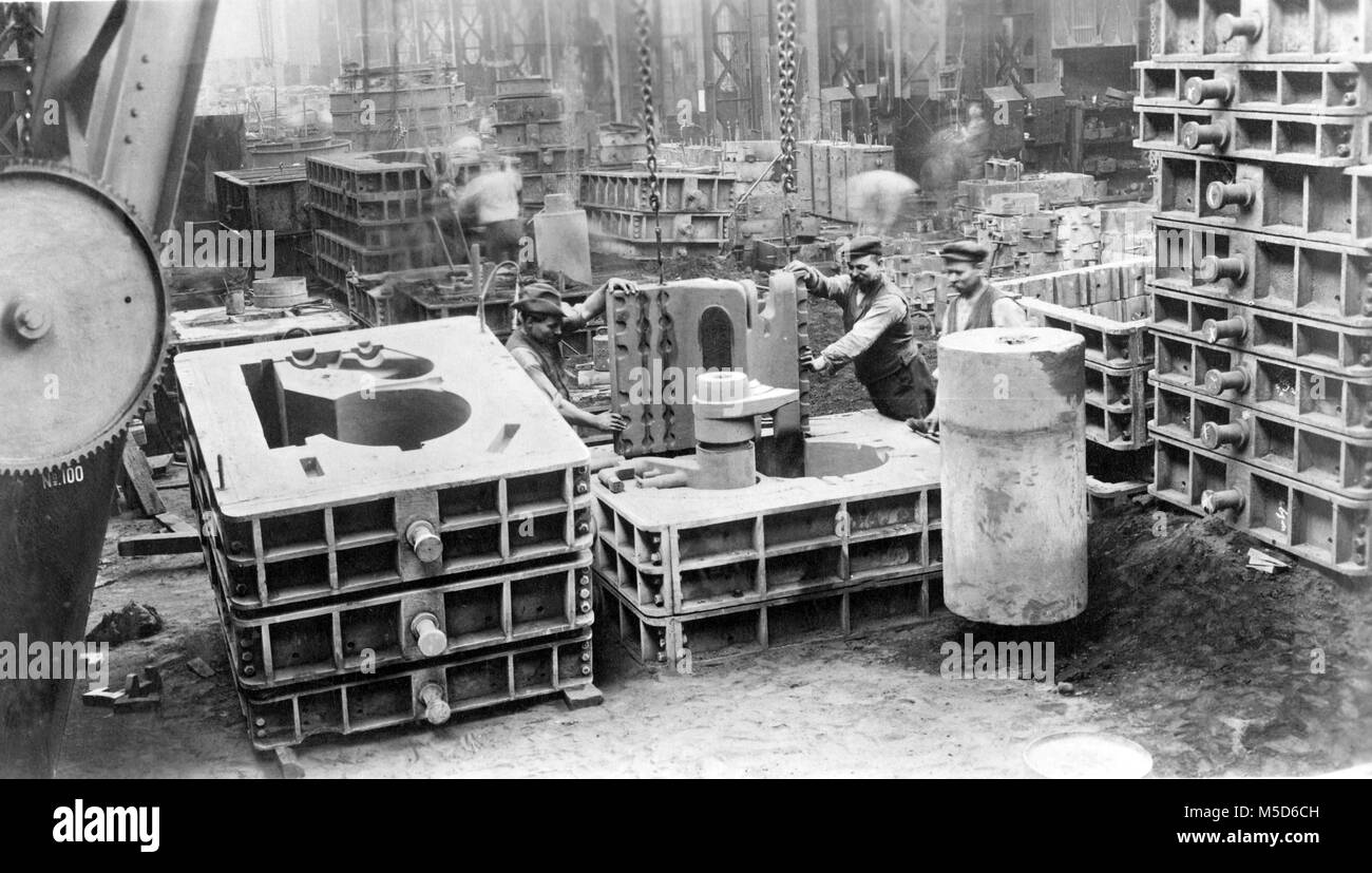 Factory building, steel industry, mechanical engineering, 1910s