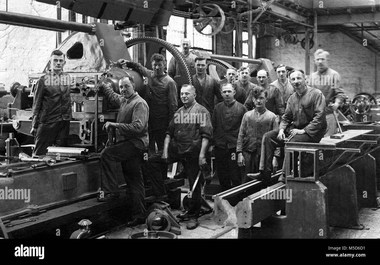 Steel industry, mechanical engineering, 1940s, Germany Stock Photo Alamy