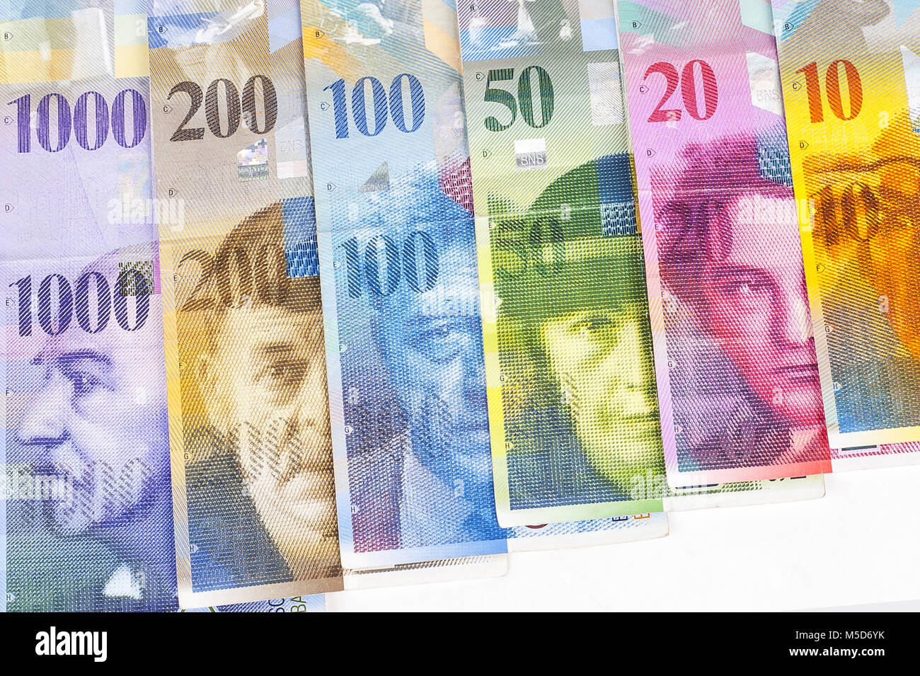 Swiss Francs Money And Currency Of Switzerland Stock Photo Alamy
