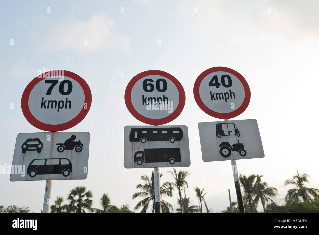 Sri Lanka, Region Mannar, Asia, sign, traffic signs, traffic sign Stock