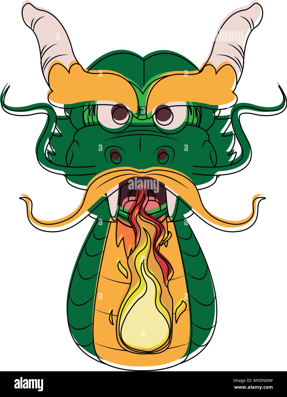 Dragon monster cartoon Stock Vector