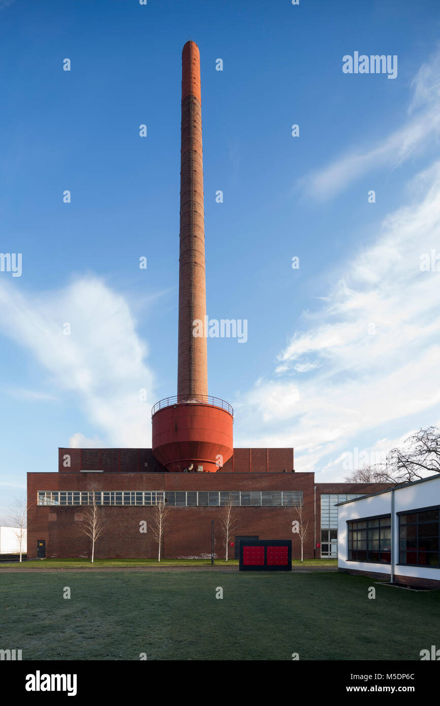 Krefeld, Vereingte Seidenweber AG 'Verseidag', Kesselhaus von Erich Holthoff im Sinne von Mies van der Rohe erbaut Stock Photo
