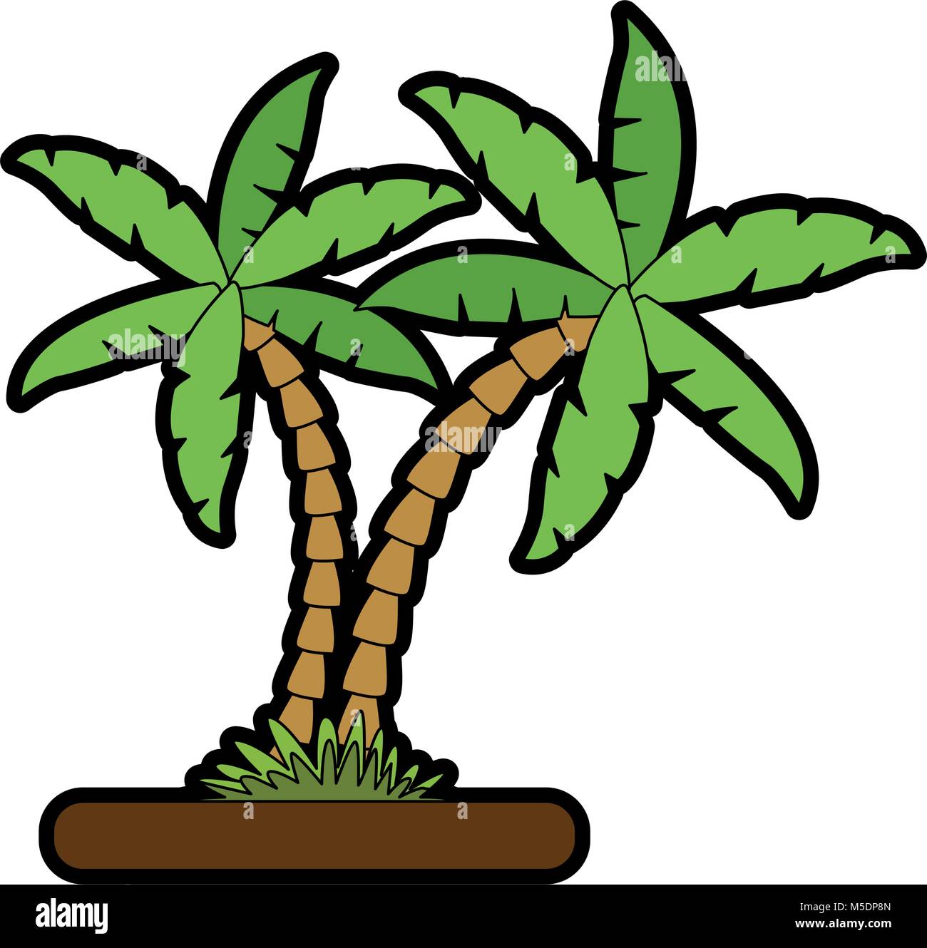 Tree palms nature Stock Vector Image & Art - Alamy