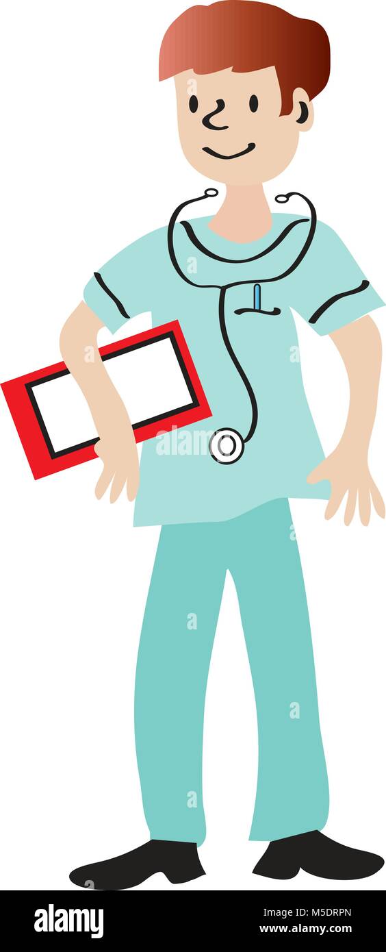 A cartoon doctor with stethoscope Stock Vector Image & Art - Alamy