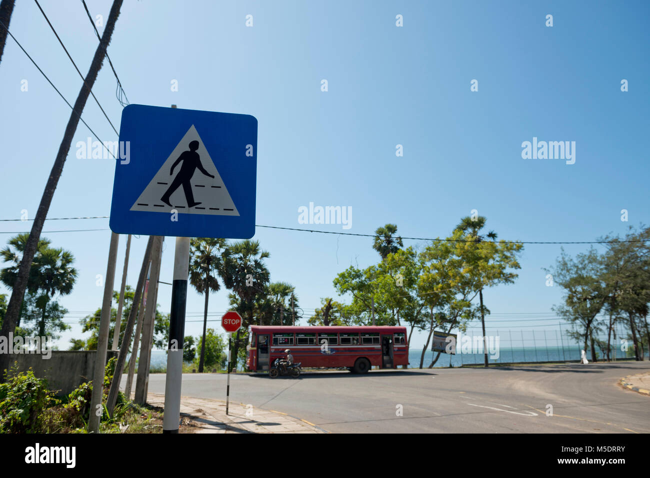Sri Lanka, Puttalam, Asia, street, sign, bus Stock Photo - Alamy