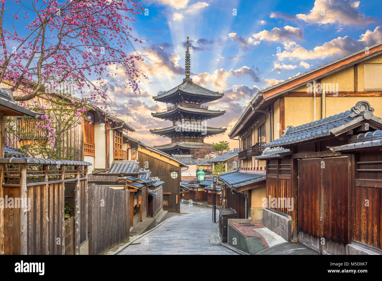 Kyoto, Japan spring in Higashiyama district. Stock Photo