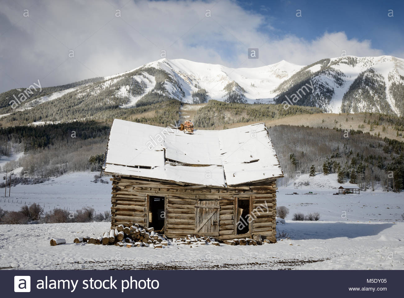 An Abandoned Cabin Near Crested Butte Colorado Survives Another