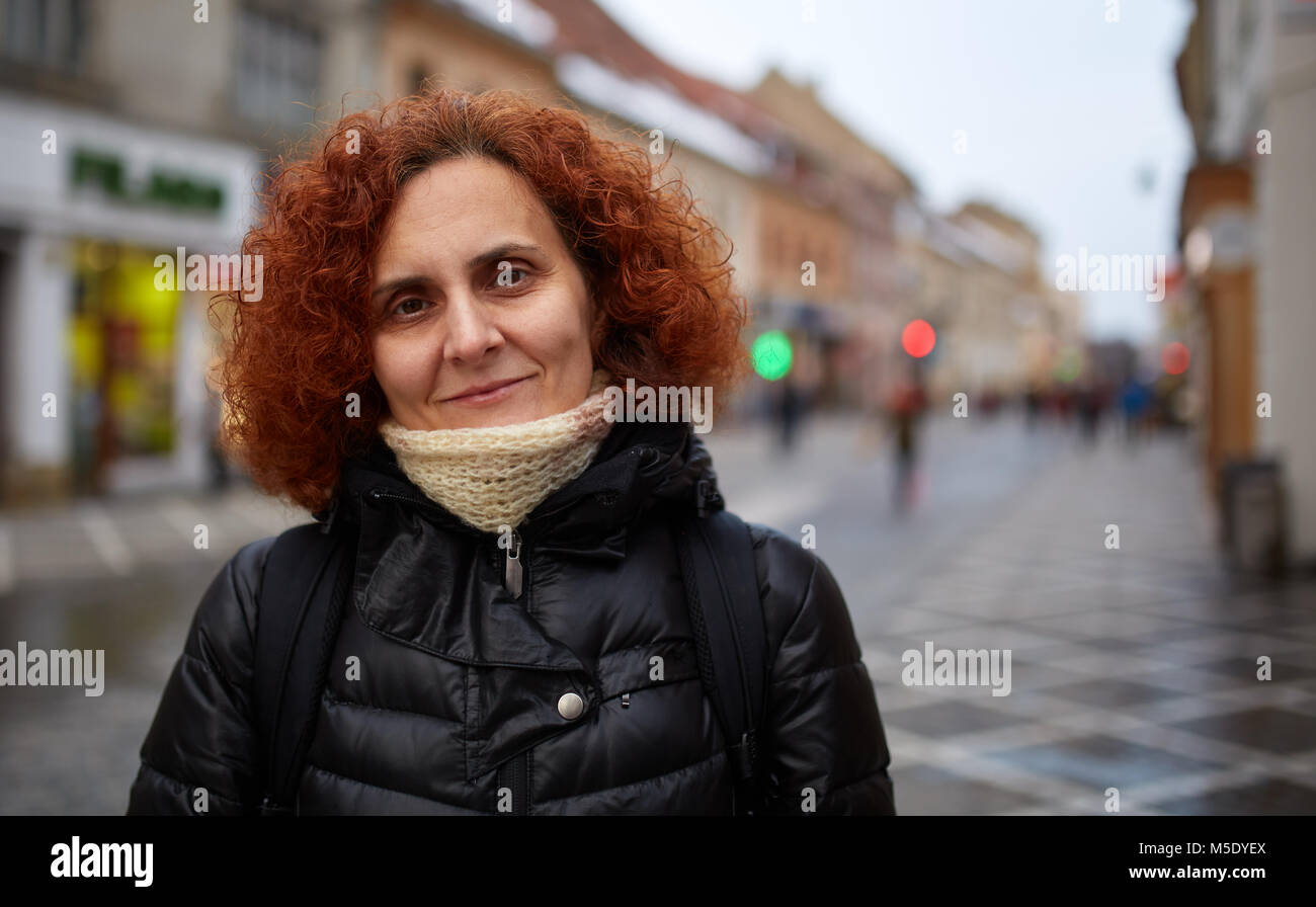 Candid portrait curly redhead woman hi-res stock photography and images ...