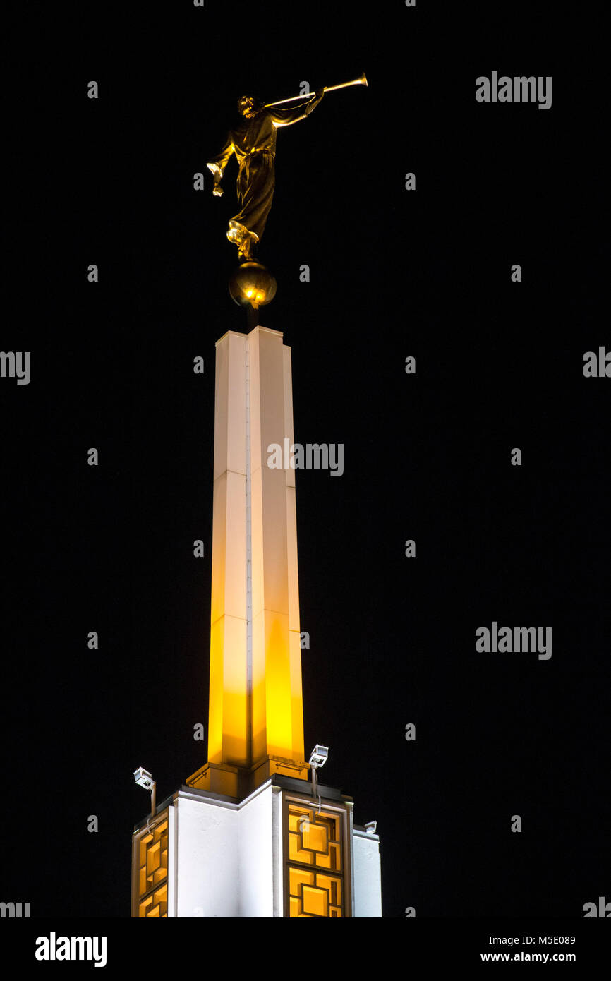 Engel, Moroni, Mormon's temple, Mormon, religion, temple, post Stock