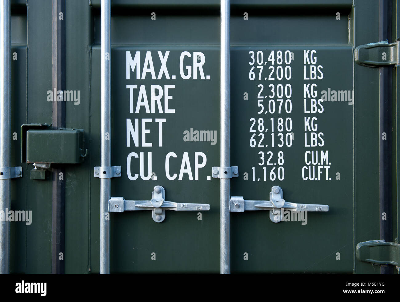 Container storage on a recreation ground, South Wales Stock Photo - Alamy