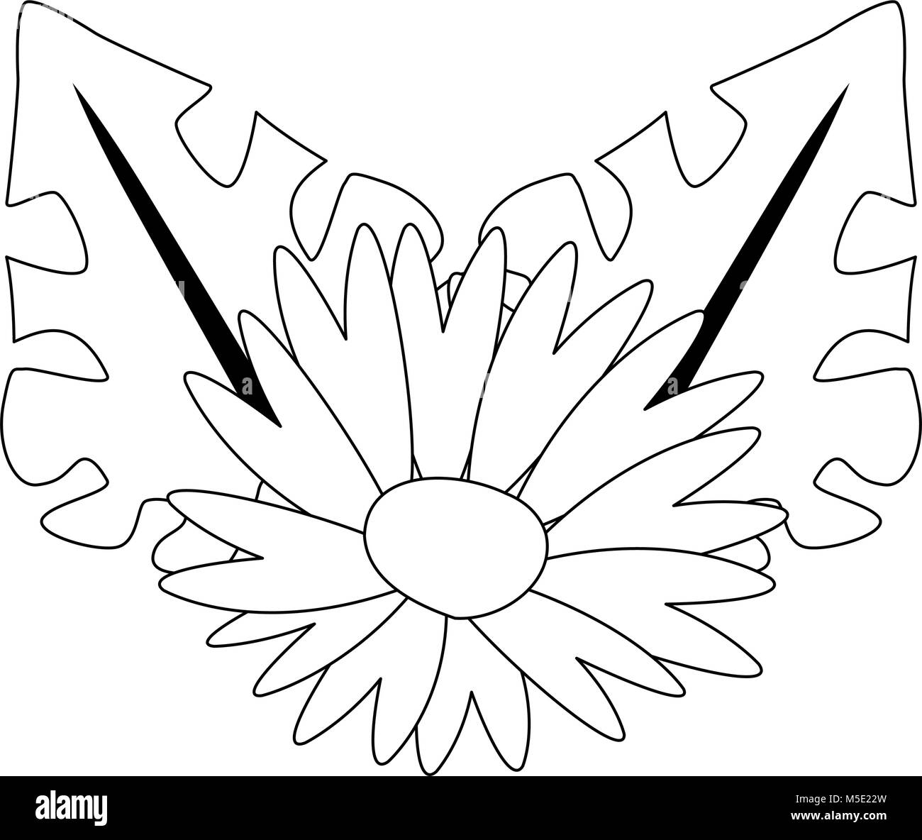 Flower with leaves Stock Vector Image & Art - Alamy