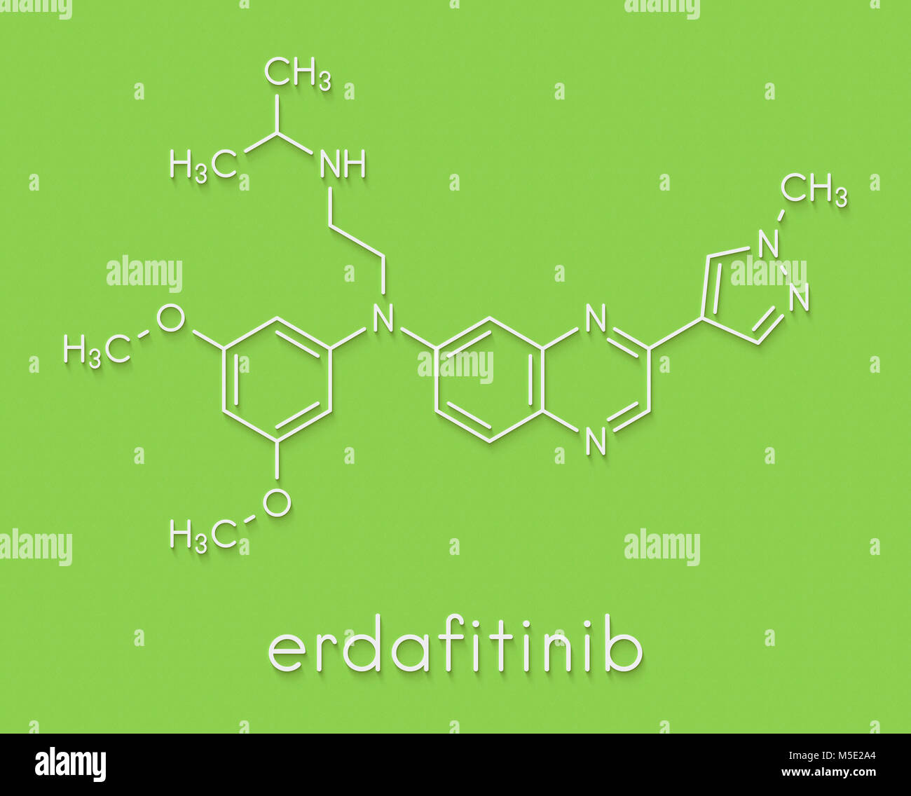 Erdafitinib cancer drug molecule (FGFR inhibitor). Skeletal formula