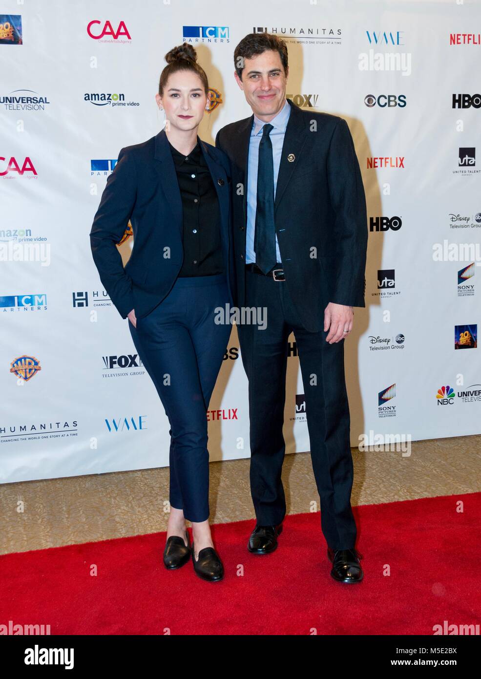 Liz Hannah and Josh Singer at the Humanitas awards 2018 Stock Photo