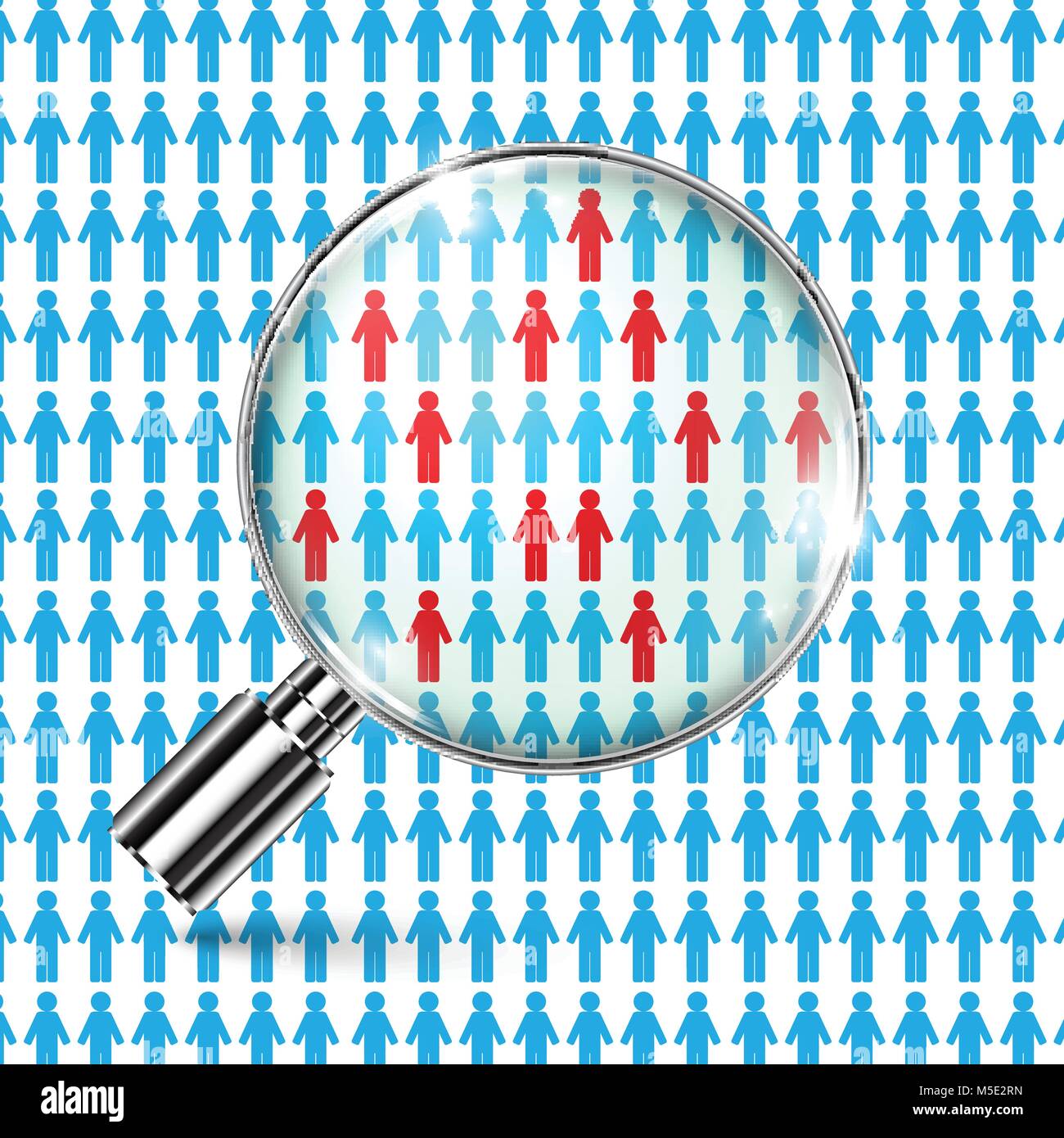 Searching job with a magnifying glass Stock Vector Image & Art Alamy