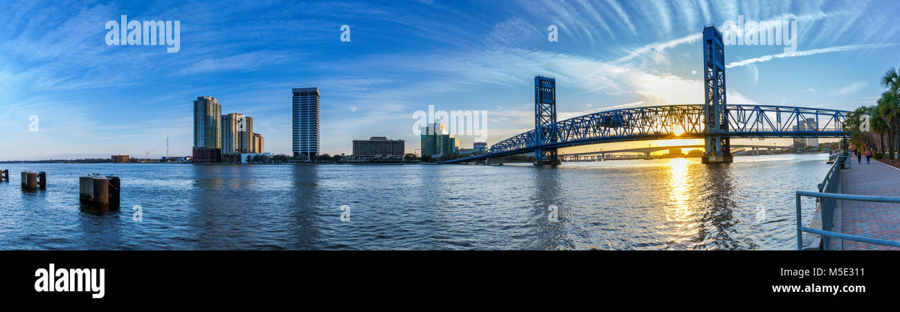 Jacksonville, Florida Main St Bridge Stock Photo