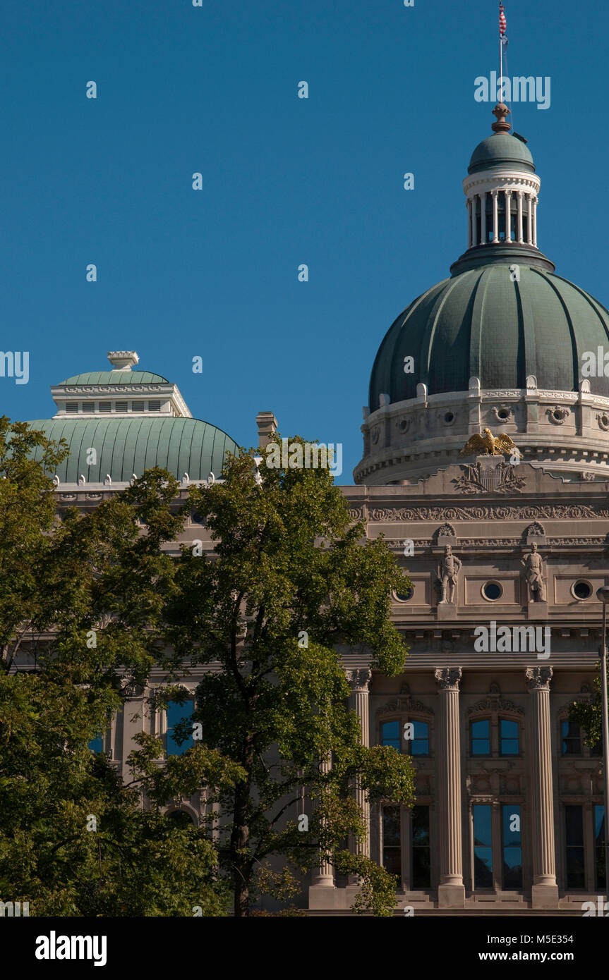Indiana State Capital Building  / Dome , Indianapolis, Indiana USA Stock Photo