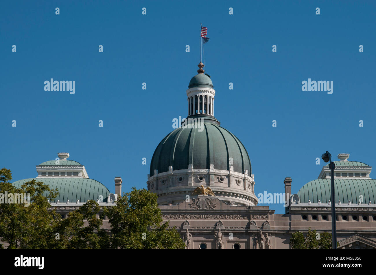 Indiana State Capital Building  / Dome , Indianapolis, Indiana USA Stock Photo
