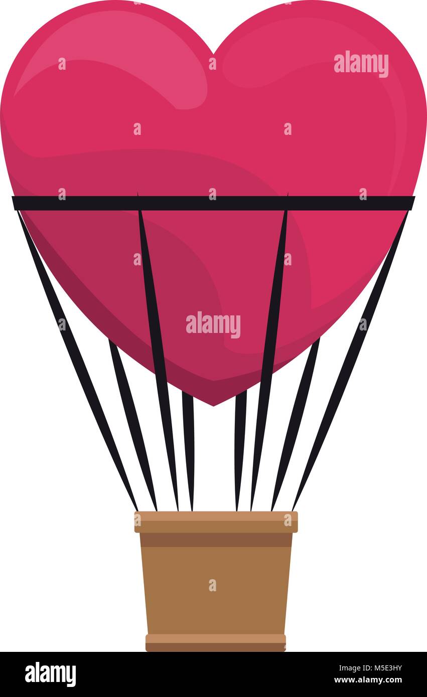 Hot air balloon heart shaped Stock Vector Image & Art - Alamy